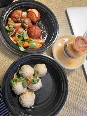 Jhol Vegan Momo and Chili Vegan Momo