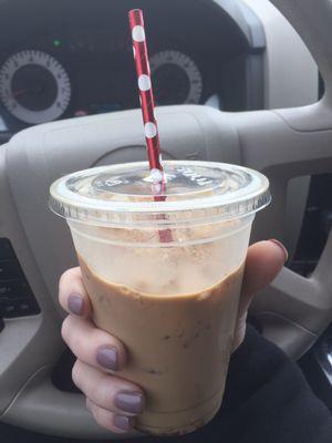 Large Peppermint Mocha iced coffee