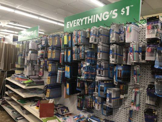 School supplies aisle