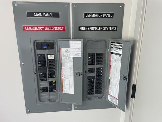 Designed generator subpanel for managed loads