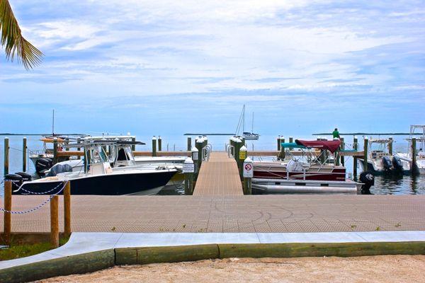 New Marina Dock with Thru-Flow Decking in Key Largo, Fl.