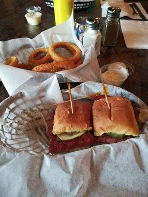 Corned beef sliders.