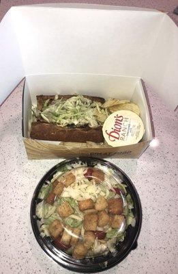 Veggie Sub and Ranch Salad