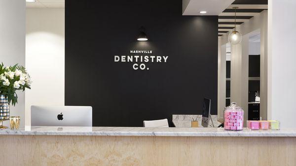 Front desk area at Nashville Dentistry Co.