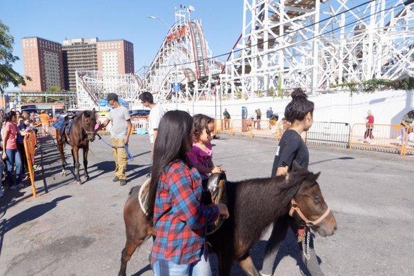 Pony Rides at Luna Park's 2016 Halloween Harvest