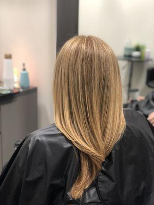 Gray coverage with an Olaplex restorative Treatment