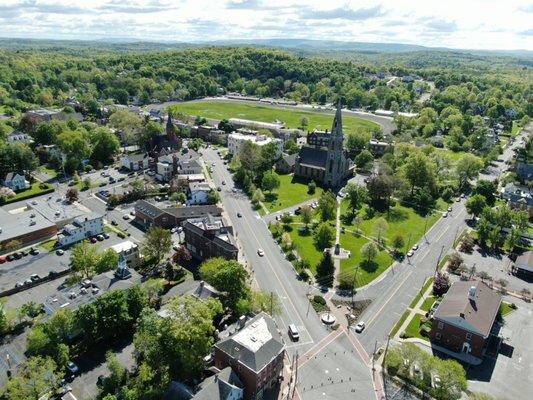 View of Village Square in Goshen NY