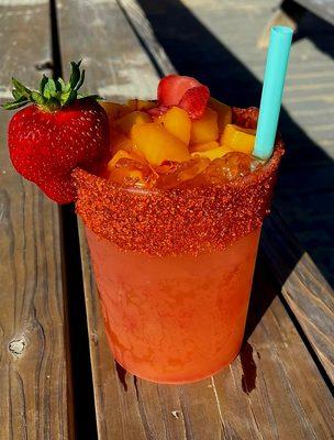 MANGO AND STRAWBERRY WITH A RIM DIP