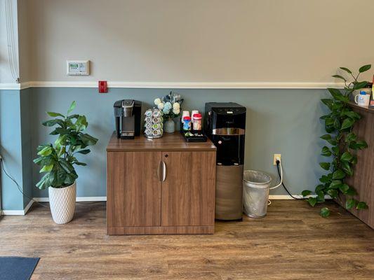 Coffee Station for clients of Your Local Bookkeeper in Monroe.