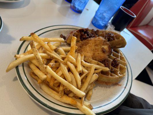 Chicken and waffles