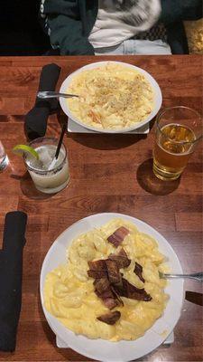 Lobster Mac and Cheese & Side Mac and Cheese with Bacon