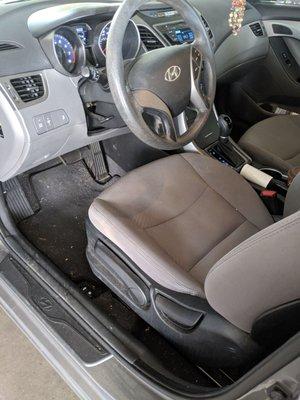 Was told they would only clean the interior if I paid the premium price. Apparently, this is too dirty for CCC.