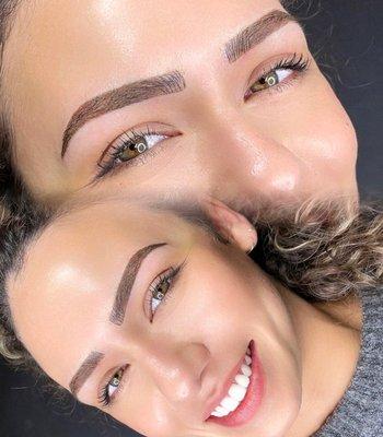 Before and after- Combination brows (Microblading and shading)