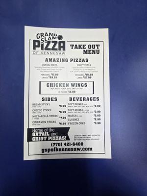 To-go menu