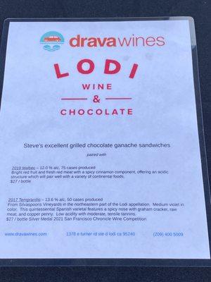 1st stop of the day at the Lodi Wine & Chocolate Event.