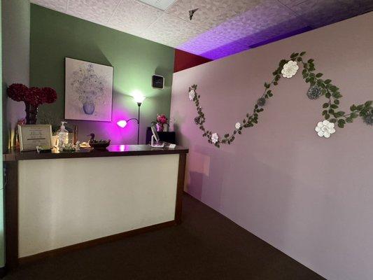 Front desk and wall design