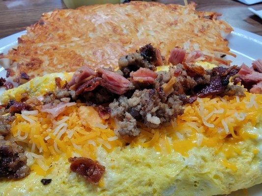 Meat lover's omelet