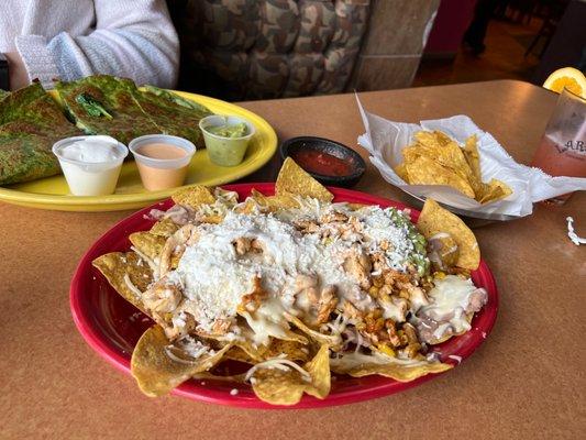 Nachos and quesadilla