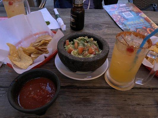 Guac and margaritas