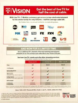 Our New Streaming Service with Live Broadcasting Channels included.