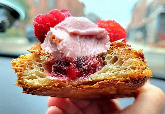 The inside of the Ispahan danish.