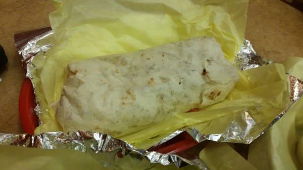 Cali burrito bacon, french fries, meat all different fixings