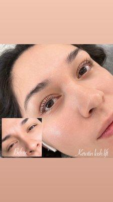 Keratin lash lift