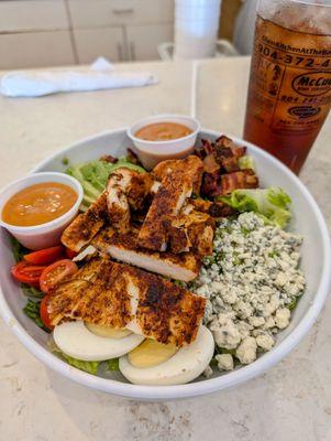 Cobb salad with blackened chicken