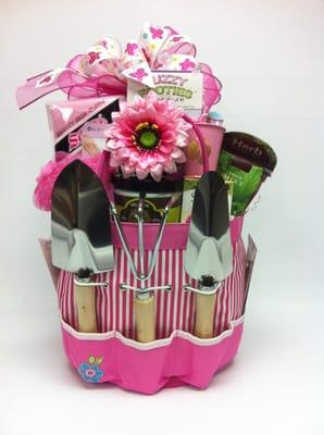 Custom Gift Basket combining gardening and pamper items