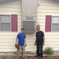 Justin and Mike proud of the Bard system they installed. Keeping another customer happy and cool.