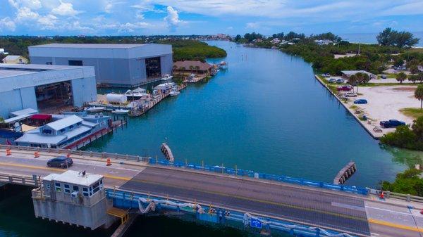 Gulf Harbor Marina is just south of the Albee Road Bridge