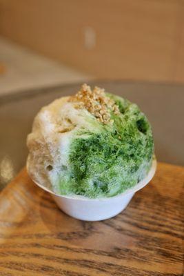 Matcha oat kakigori