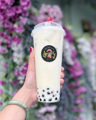 Jasmine Milk Tea with boba