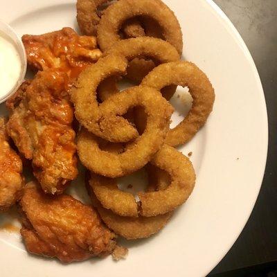 Buffalo Wings and Onion Rings.