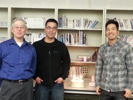 Young Adult Fellowship bday snacks in the library