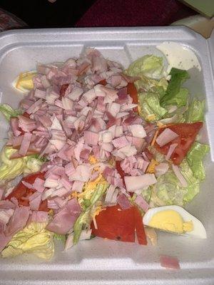 Turkey and ham chef salad