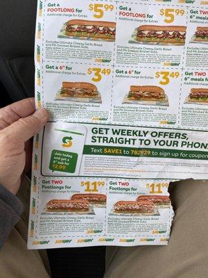 I love Subway coupons!