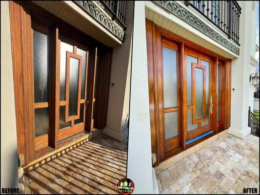 Main door restoration in this lovely house in Longport New Jersey.