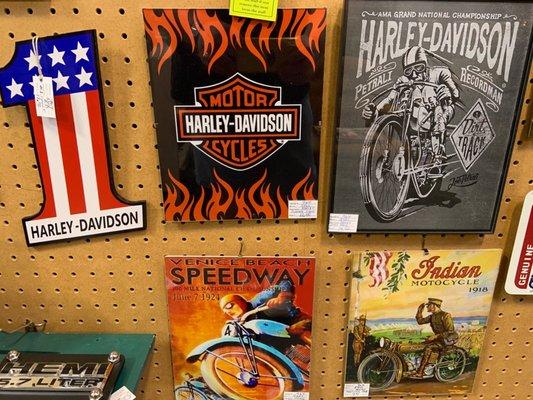 Biker signs