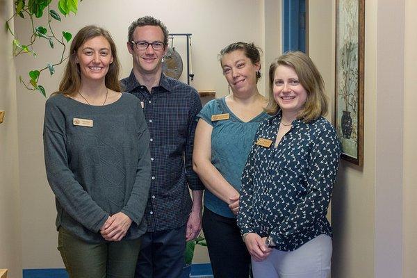 Board certified acupuncturists Kerry Boyle, Jonathan Fleming, Jennifer Etheridge and Maria Leon