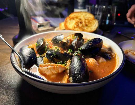 cioppino stew with market seafood