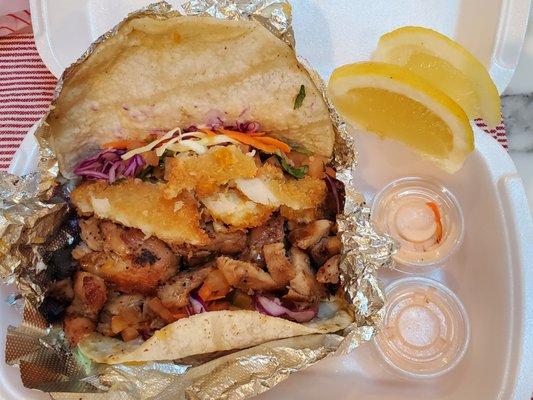 North Shore Fish Taco and Maui chicken taco $1.99 each