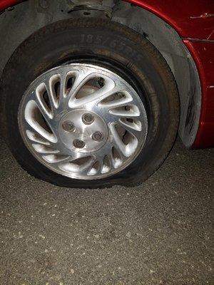 Flat tire after four days !!!!