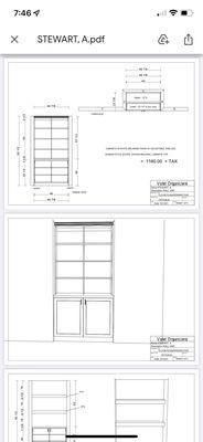 The plans they sent with optional designs.