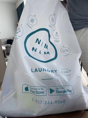 Nimnim Laundry bag from wash and fold