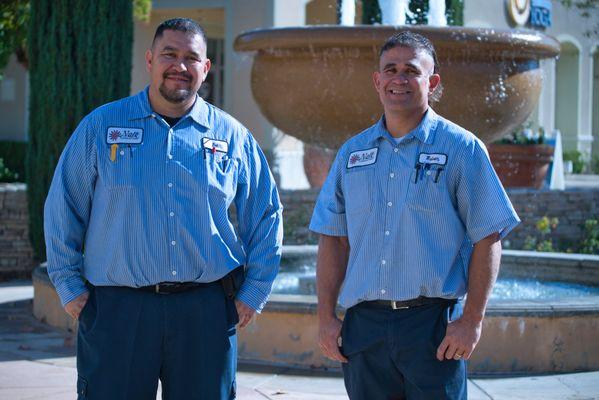 NALK's Certified Team Installing a Commercial HVAC Unit in a Fresno Home - Your comfort is our priority.