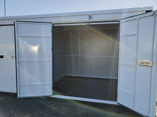 Brand New Pod-style unit. Dust/Bug/Water Resistant, Double-Swing Doors with rubber seal. Steel walls. Drive-up accessible