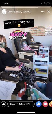 Pedicures for my DD birthday.