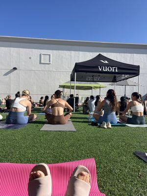 Outdoor yoga!