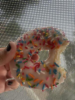 Delicious Sprinkle doughnut! fluffy with a little crisp 10/10!